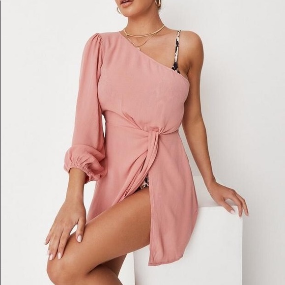 NWT Missguided One Shoulder Swim Cover Up - Picture 1 of 6